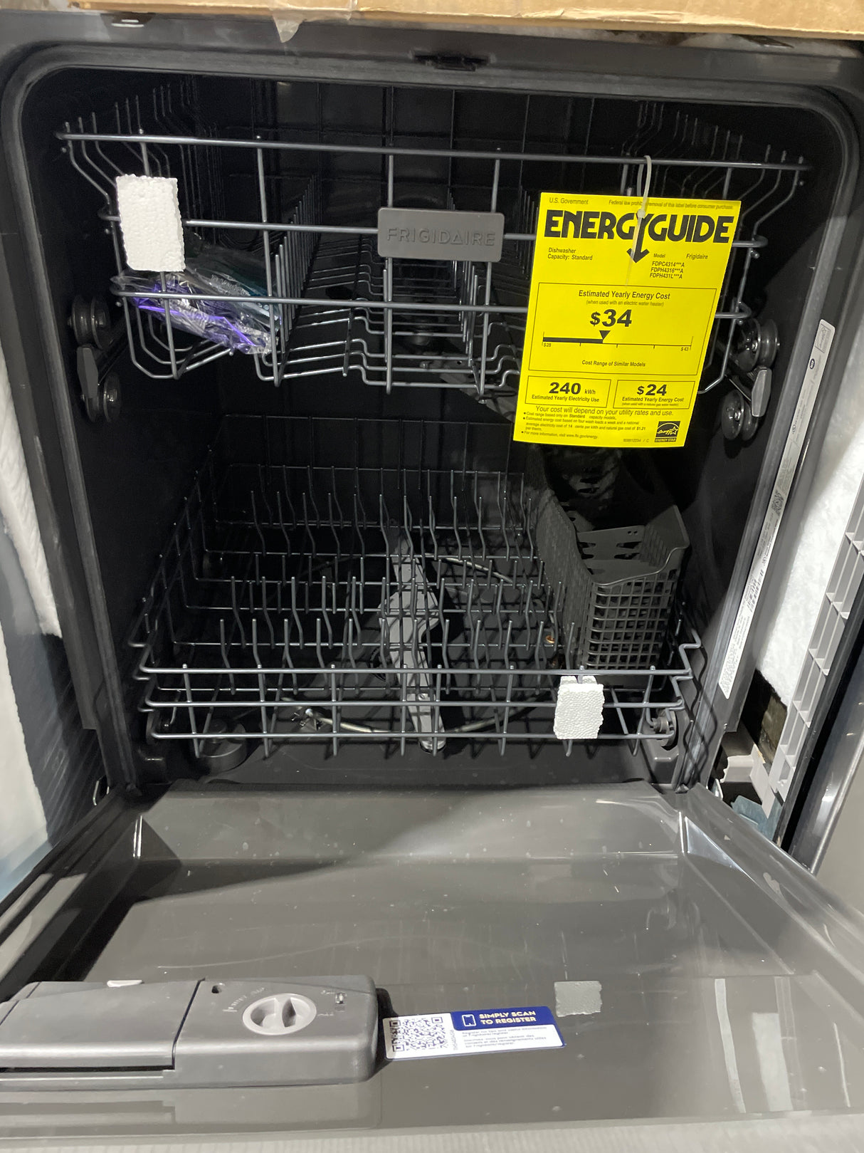 FDPH4316AS2A - DISHWASHERS -  Frigidaire -  Front Controls - Stainless Steel - Open Box