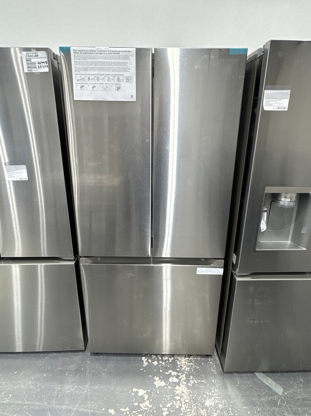 RF18A5101SR - 33 -   REFRIGERATORS - Samsung  - French 3-Door - Counter Depth - Stainless Steel - Open Box