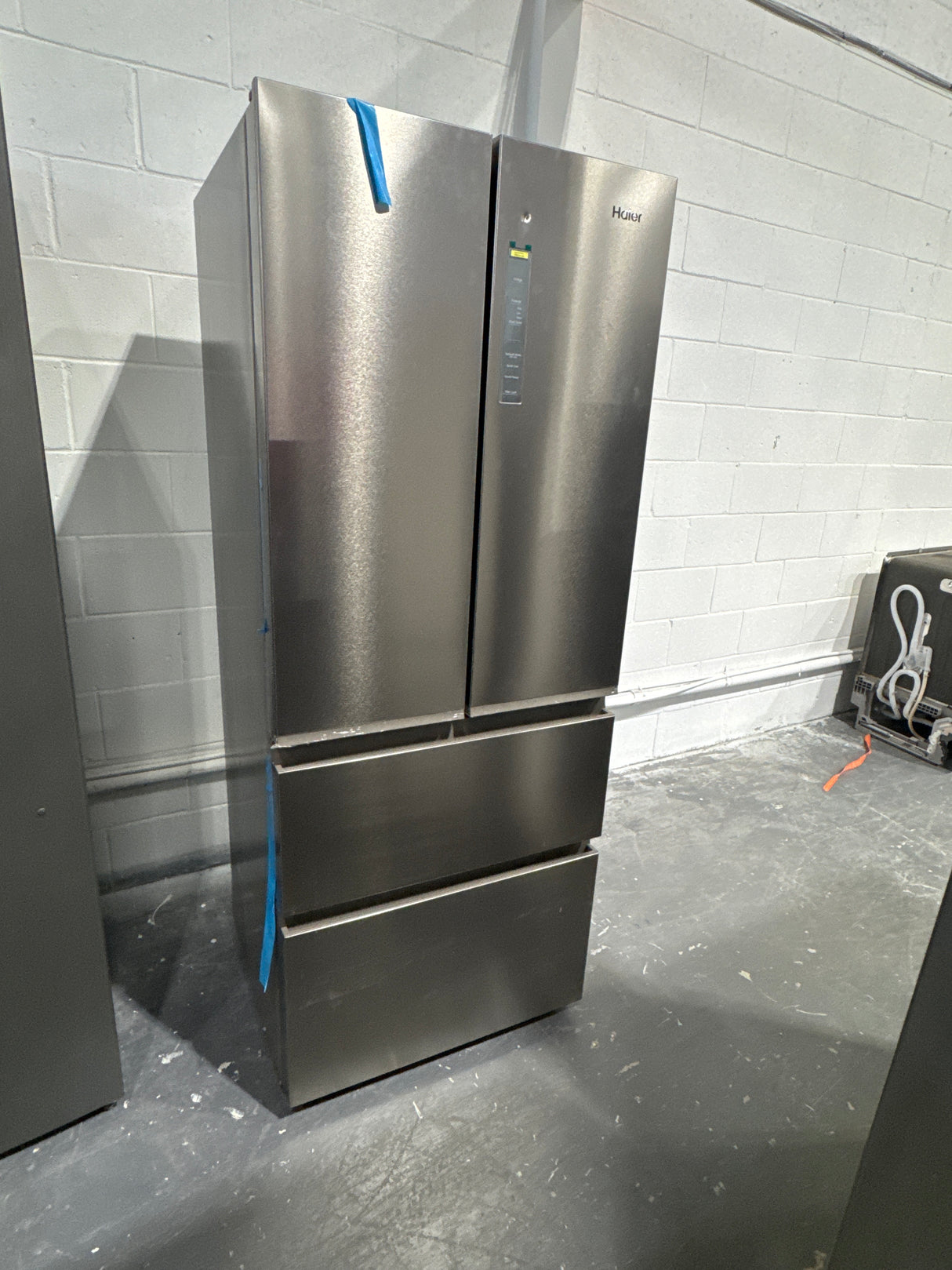 QJS15HYRFS - REFRIGERATORS - Haier - French 4-Door - Stainless Steel - Open Box