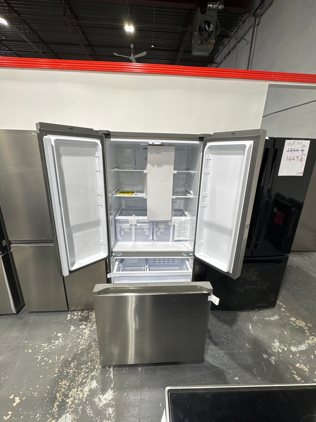 RF18A5101SR -  REFRIGERATORS - Samsung  - French 3-Door - Counter Depth - Stainless Steel - Open Box