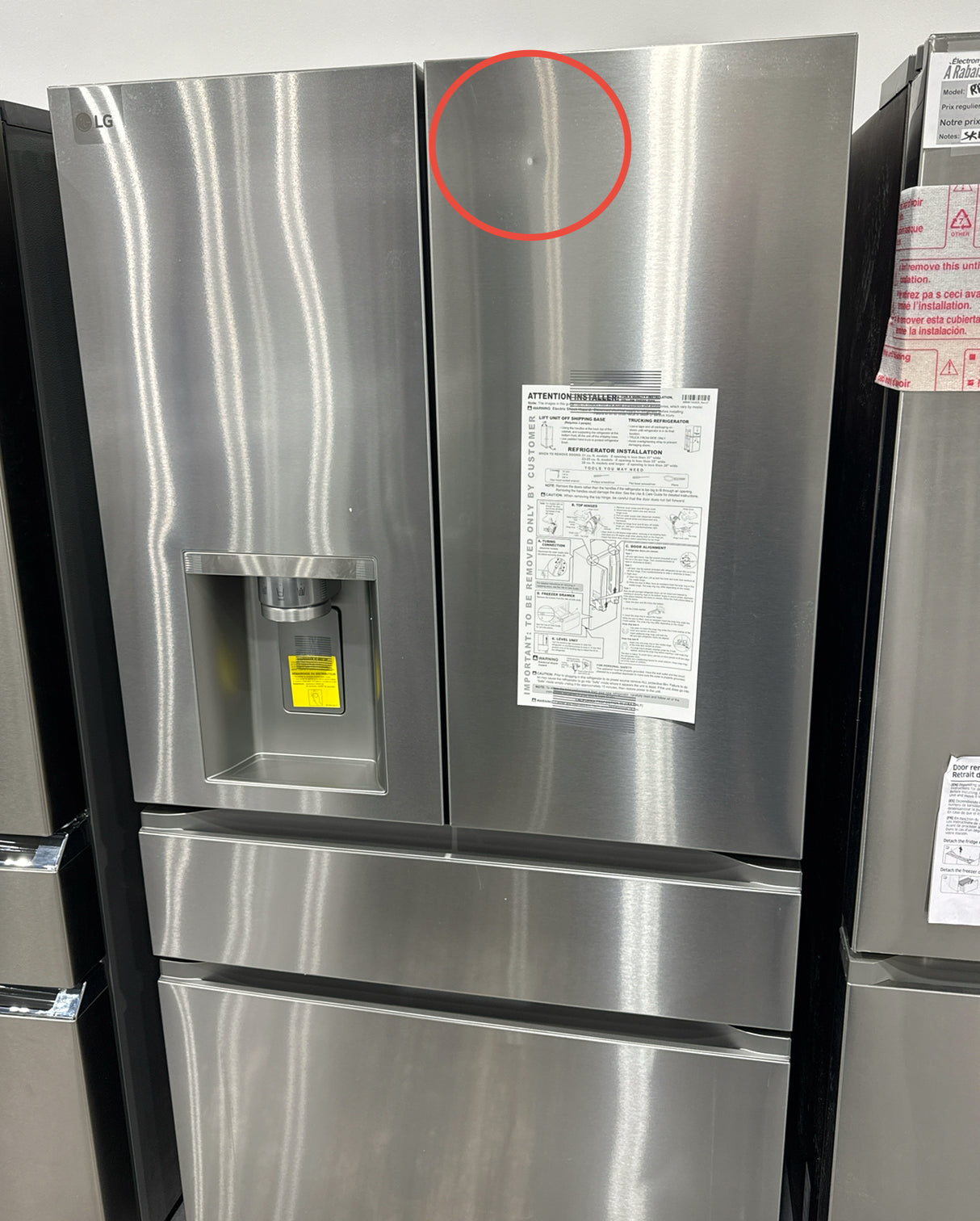 LF29S8330S - REFRIGERATORS - LG - French 3-Door - Stainless Steel - Open Box