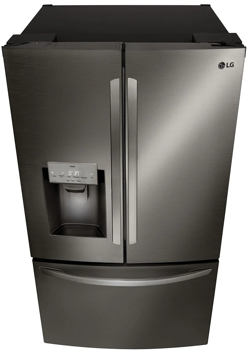 LRFS28XBD - REFRIGERATORS - LG - French 3-Door -   Black Stainless Steel - Open Box