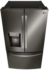 LRFS28XBD - REFRIGERATORS - LG - French 3-Door -   Black Stainless Steel - Open Box