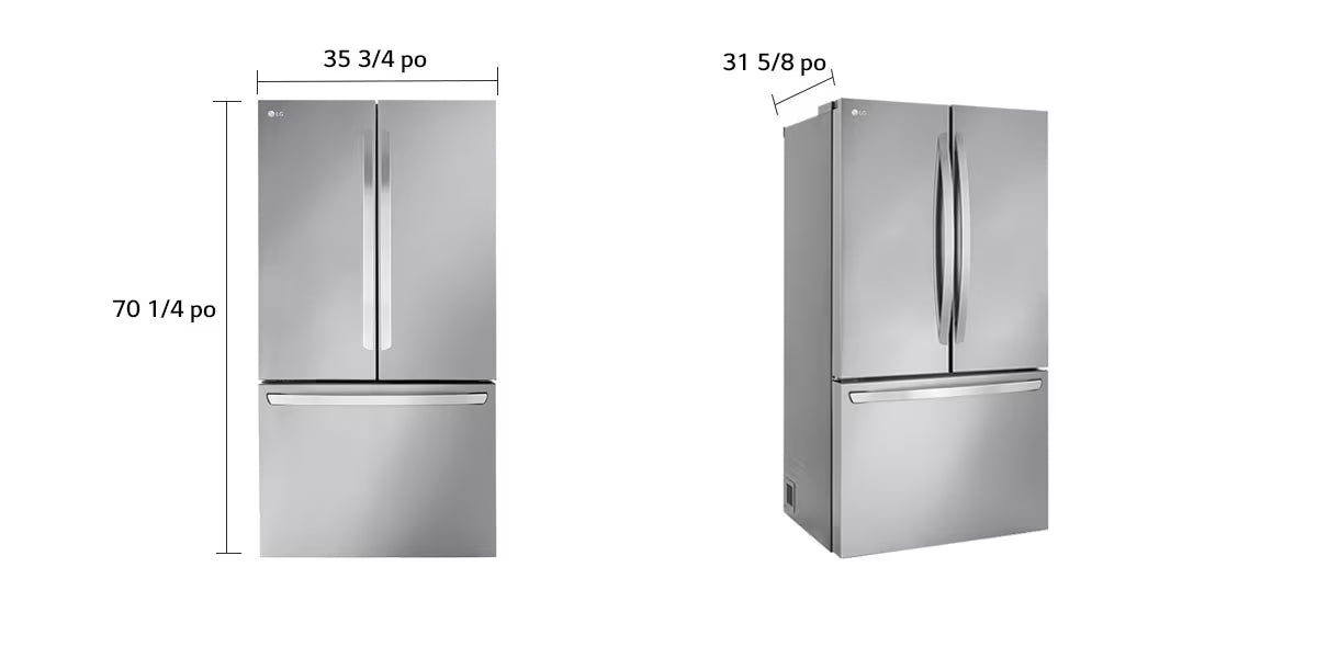LRFLC2706S - REFRIGERATORS - LG - French 3-Door - Stainless Steel - Open Box