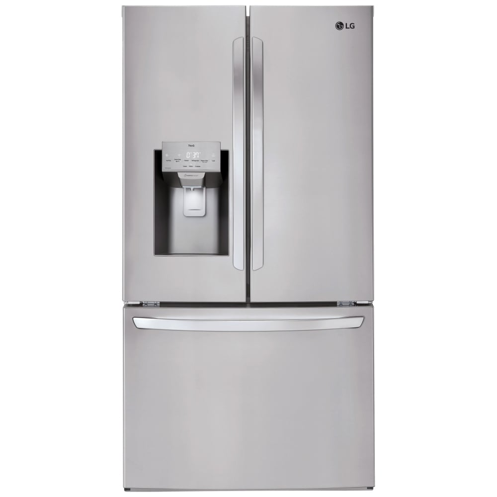 LRFS28XBS - REFRIGERATORS - LG - French 3-Door -   Black Stainless Steel - Open Box
