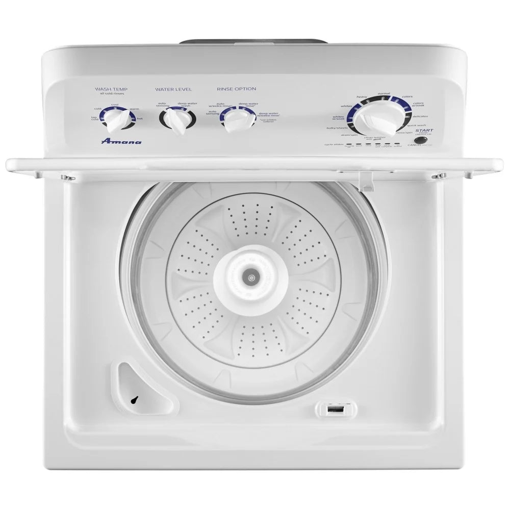 NTW4519JW, YNED4655EW  - Washer/Dryer Sets - Top load - Amana - White  - Open box