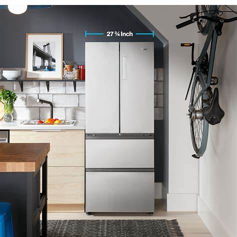 QJS15HYRFS - REFRIGERATORS - Haier - French 4-Door - Stainless Steel - Open Box