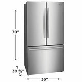 GRFG2353AFB- REFRIGERATORS - Frigidaire - French 3-Door - Stainless Steel - Open Box