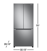 RF18A5101SR -  REFRIGERATORS - Samsung  - French 3-Door - Counter Depth - Stainless Steel - Open Box
