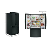 GWE19JGLBB - REFRIGERATORS - GE  - French 3-Door - Black  - Open Box
