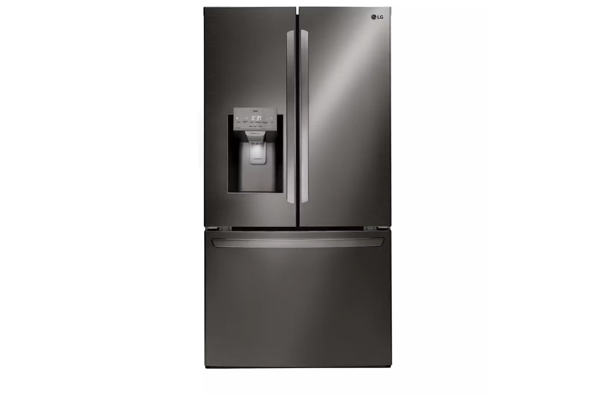LRFS28XBD - REFRIGERATORS - LG - French 3-Door -   Black Stainless Steel - Open Box