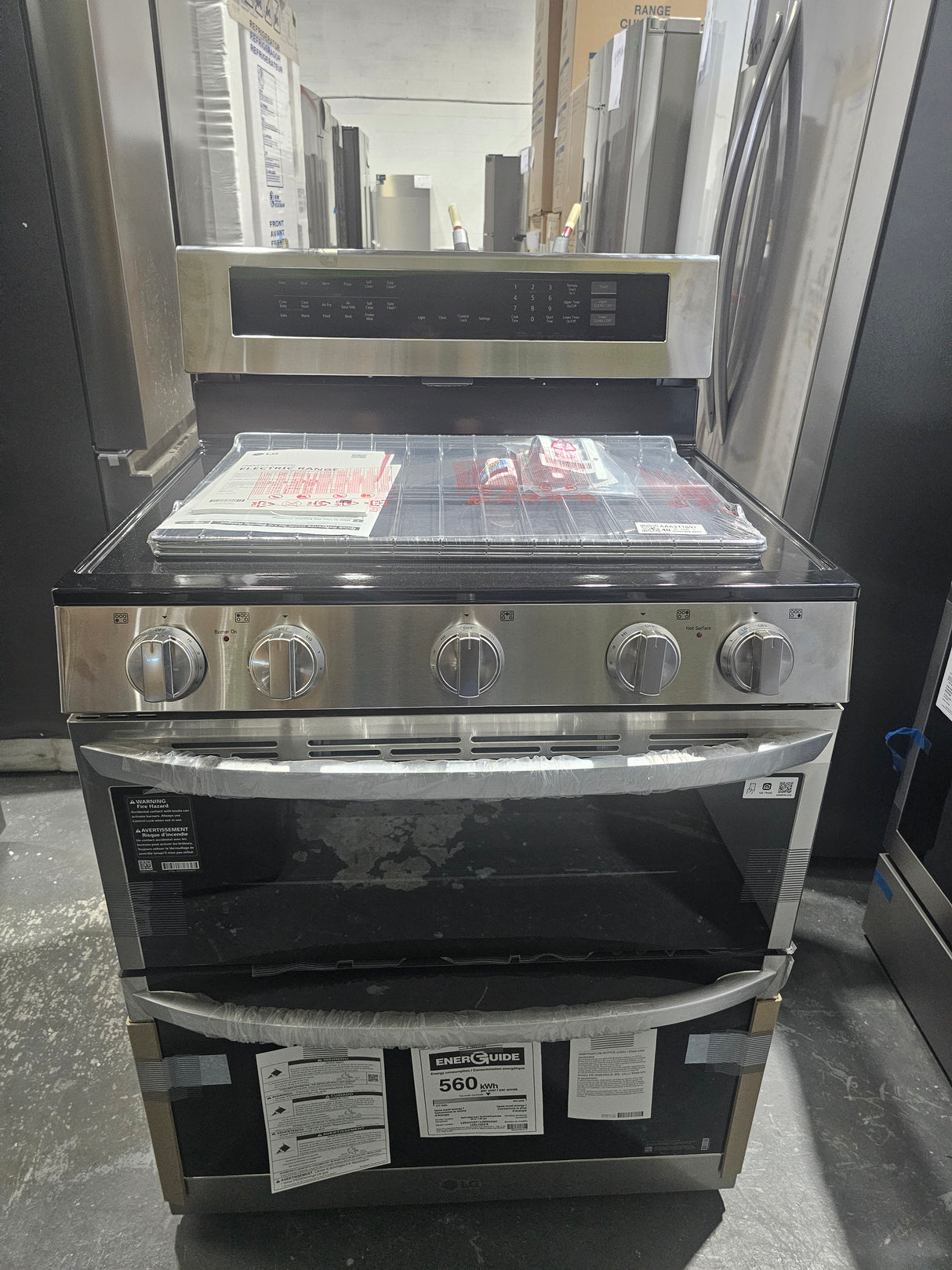 LDEL7324SE - Cuisinière électrique - LG - Acier inoxydable - Emballage ouvert