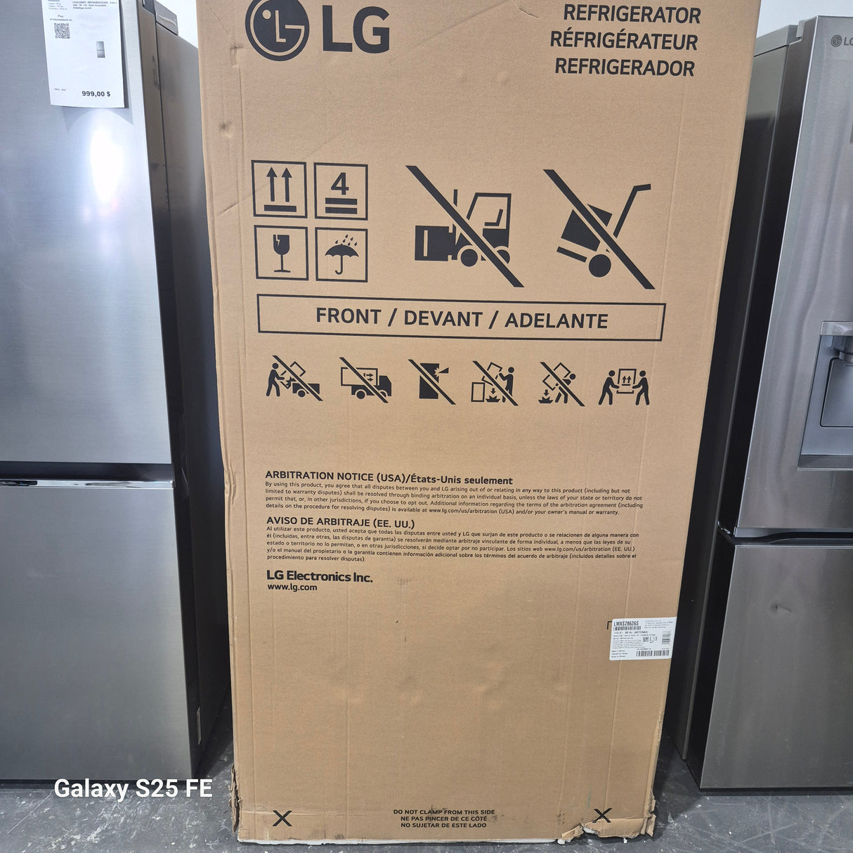 LMXS28626S - REFRIGERATORS - LG - French 4-Door - Stainless Steel - Open Box
