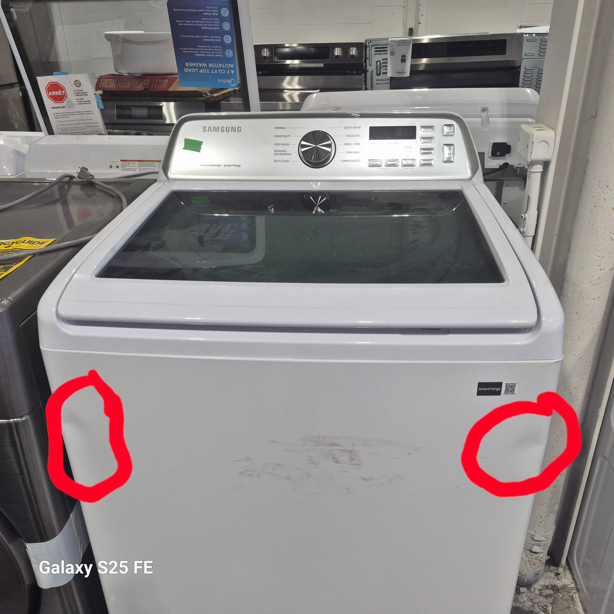 WA46CG3505AW - LAVEUSES - Top load - Samsung - Blanc - Boîte ouverte