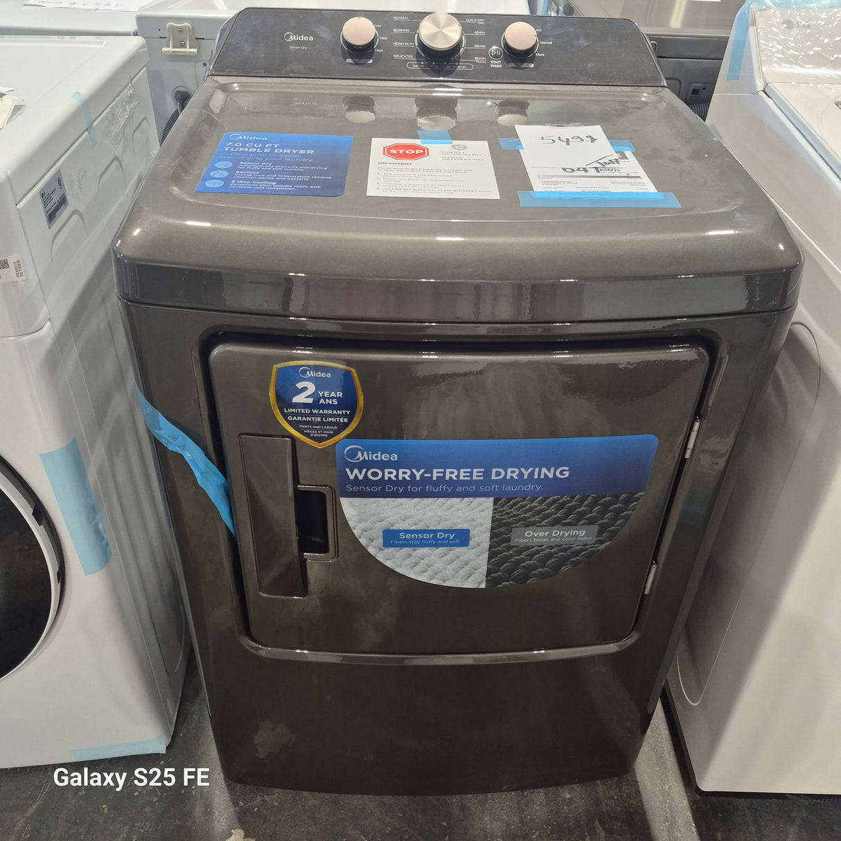 MLTE47A5BGG - Midea - Front Load - Dryers - Metallic Grey with Bronze Trim - Open box