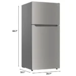 Kenmore - Réfrigérateur à congélateur supérieur de 30 po et 18,1 pi³, aspect acier inoxydable, profondeur standard, prêt pour le garage, avec porte réversible – Image 3